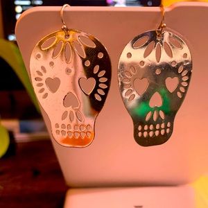 Day of the Dead metal earrings